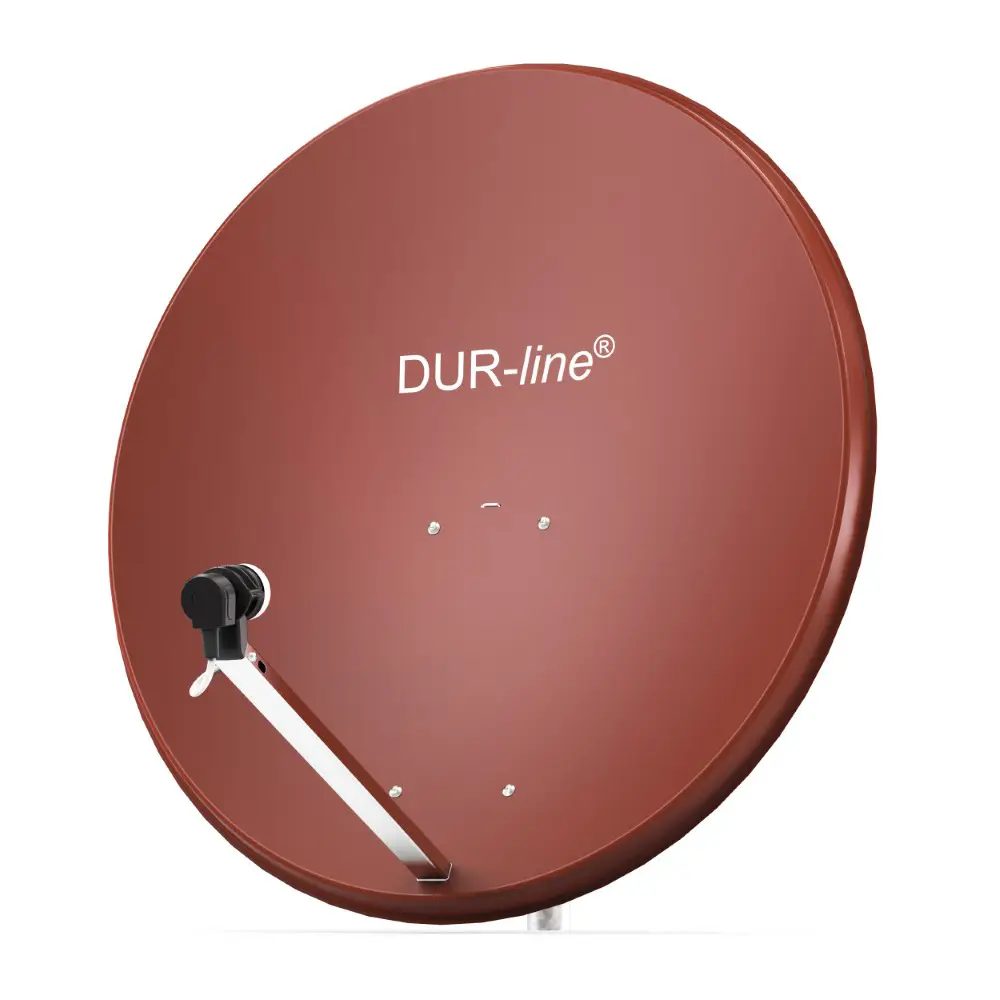 DUR-line MDA 90 Rot - Digiatale 1 Teilnehmer Satellitenschüssel Komplett-Anlage mit +Ultra Single - LNB 