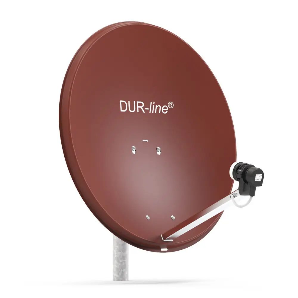 DUR-line MDA 60 Rot - Digiatale 1 Teilnehmer Satellitenschüssel Komplett-Anlage mit +Ultra Single - LNB DUR-line MDA 60 Rot - Digiatale 1 Teilnehmer Satellitenschüssel Komplett-Anlage mit +Ultra Single - LNB
