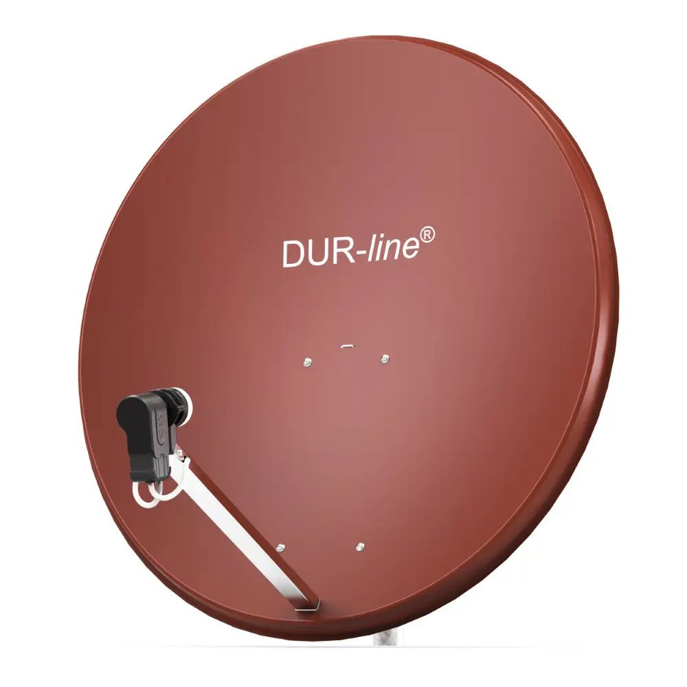 DUR-line MDA 90 Rot - Digitale 2 Teilnehmer Satellitenschüssel Komplett-Anlage mit +Ultra Twin - LNB DUR-line MDA 90 Rot - Digitale 2 Teilnehmer Satellitenschüssel Komplett-Anlage mit +Ultra Twin - LNB
