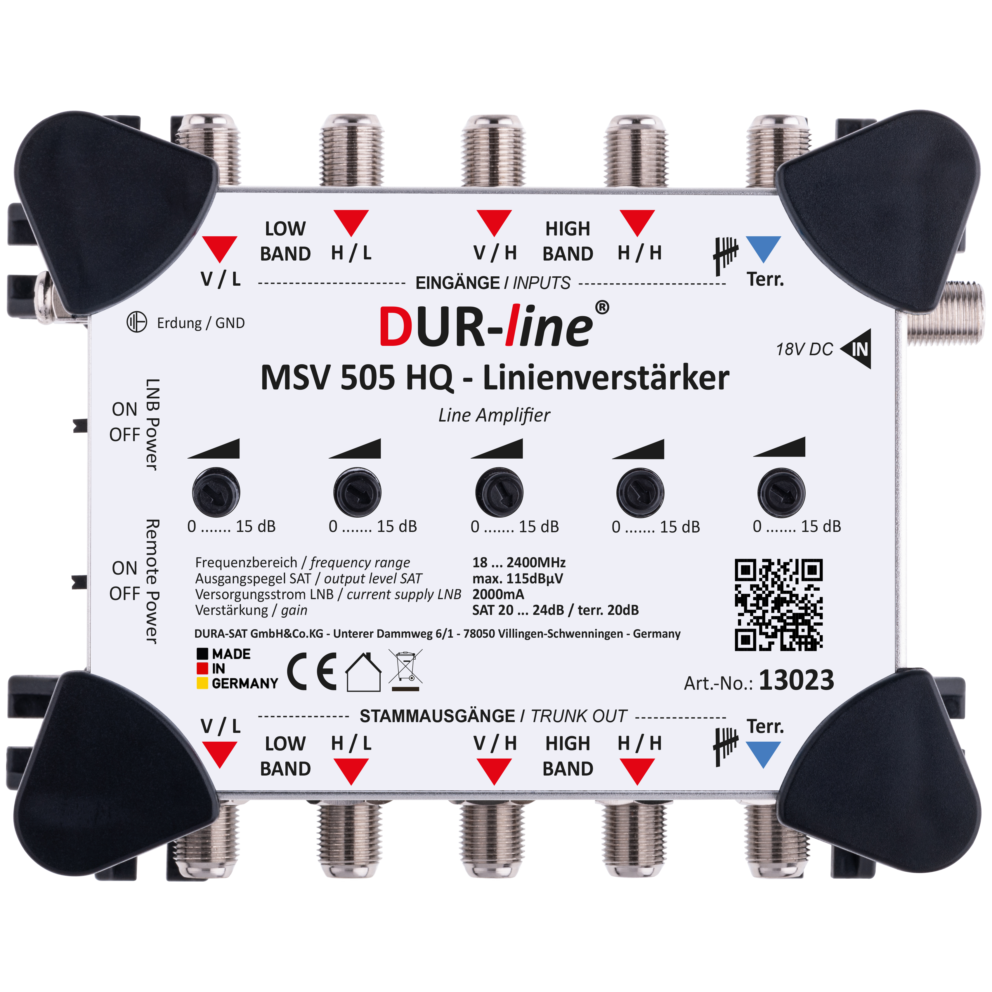DUR-line MSV 505 HQ - Linienverstärker – Produktansicht DUR-line MSV 505 HQ - Linienverstärker – Produktansicht