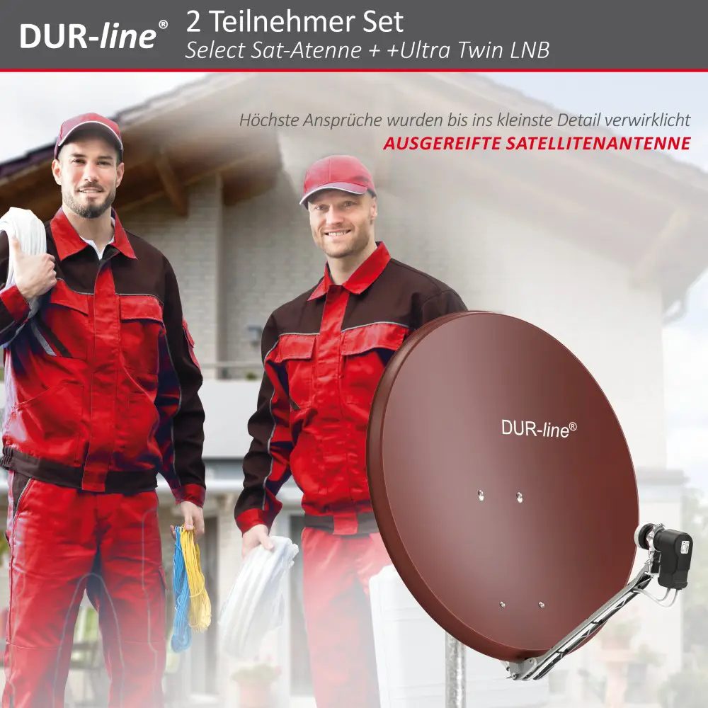 DUR-line Select 75/80 Rot - Sat-Komplettanlage mit Twin LNB DUR-line Select 75/80 Rot - Sat-Komplettanlage mit Twin LNB