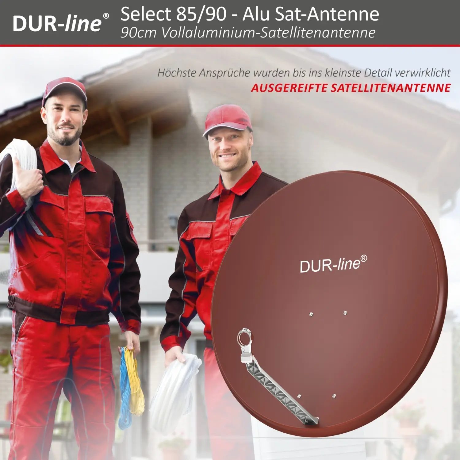 DUR-line Select 85/90 Rot - Alu Sat-Reflektor