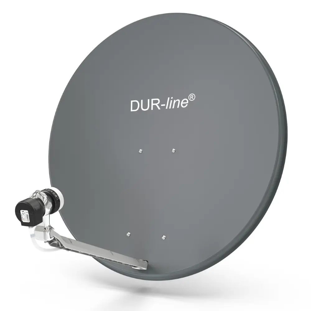 DUR-line Select 85/90 Anthrazit - Sat-Komplettanlage mit Single LNB