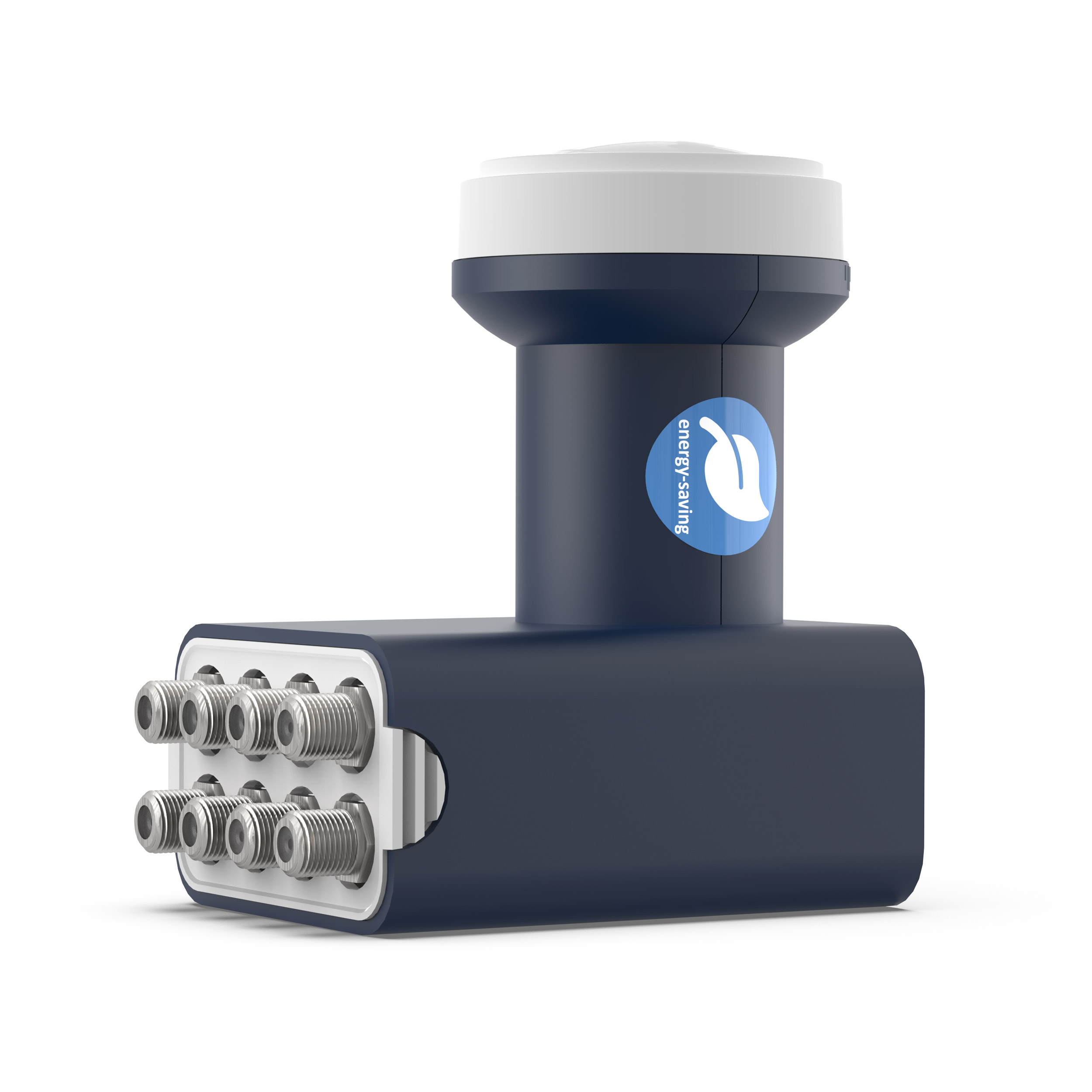 DUR-line Blue ECO Octo LNB – Anschlüsse in Nahaufnahme DUR-line Blue ECO Octo