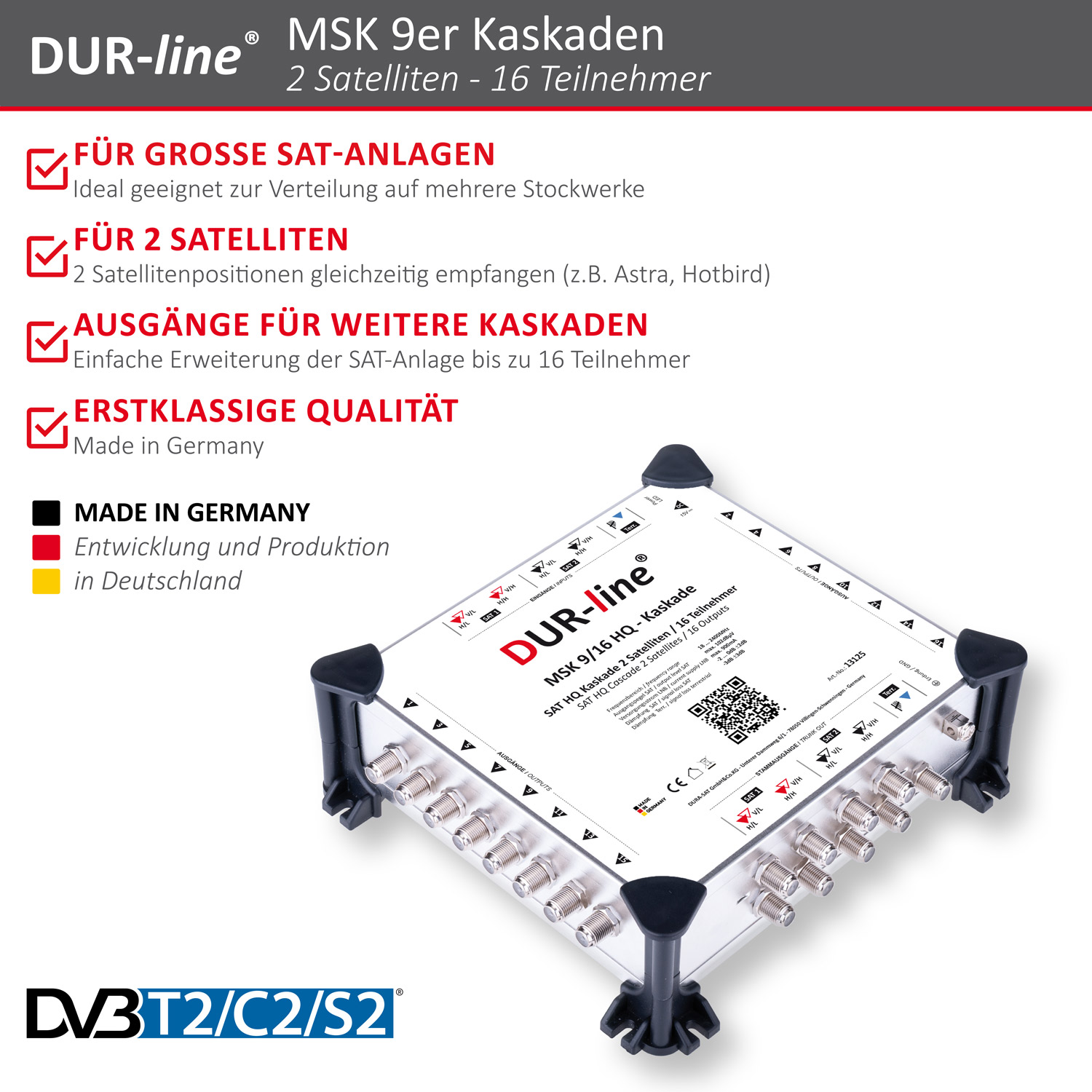 DUR-line MSK 9/16 HQ - Kaskade – Produktmerkmale im Überblick