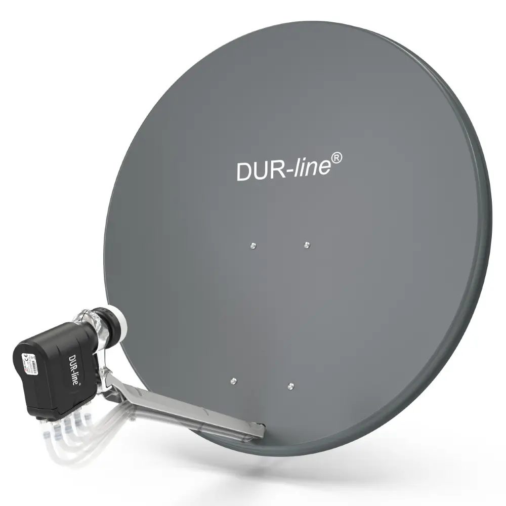 DUR-line Select 85/90 Anthrazit - Sat-Komplettanlage mit Octo LNB