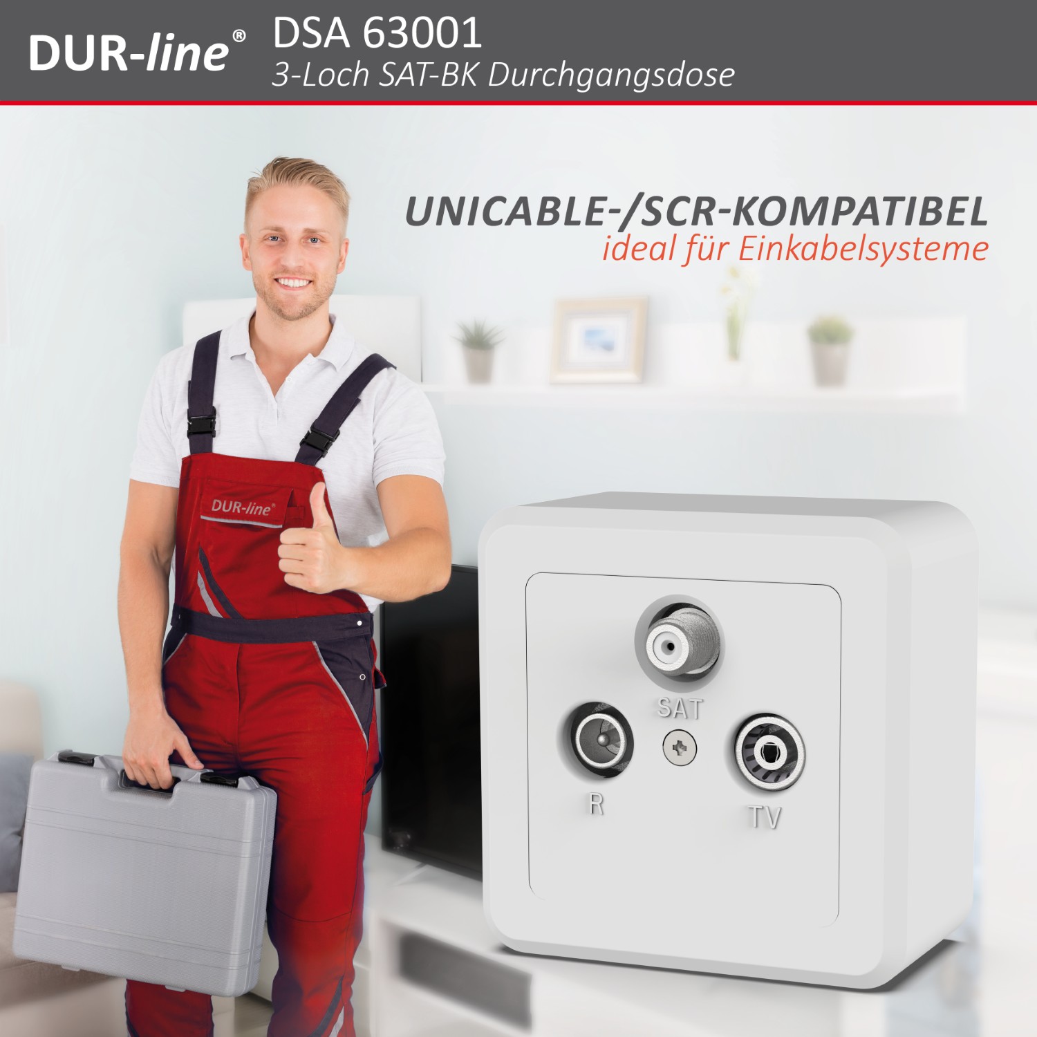 DUR-line DSA 63001 - Sat-Durchgangsdose – im Einsatz