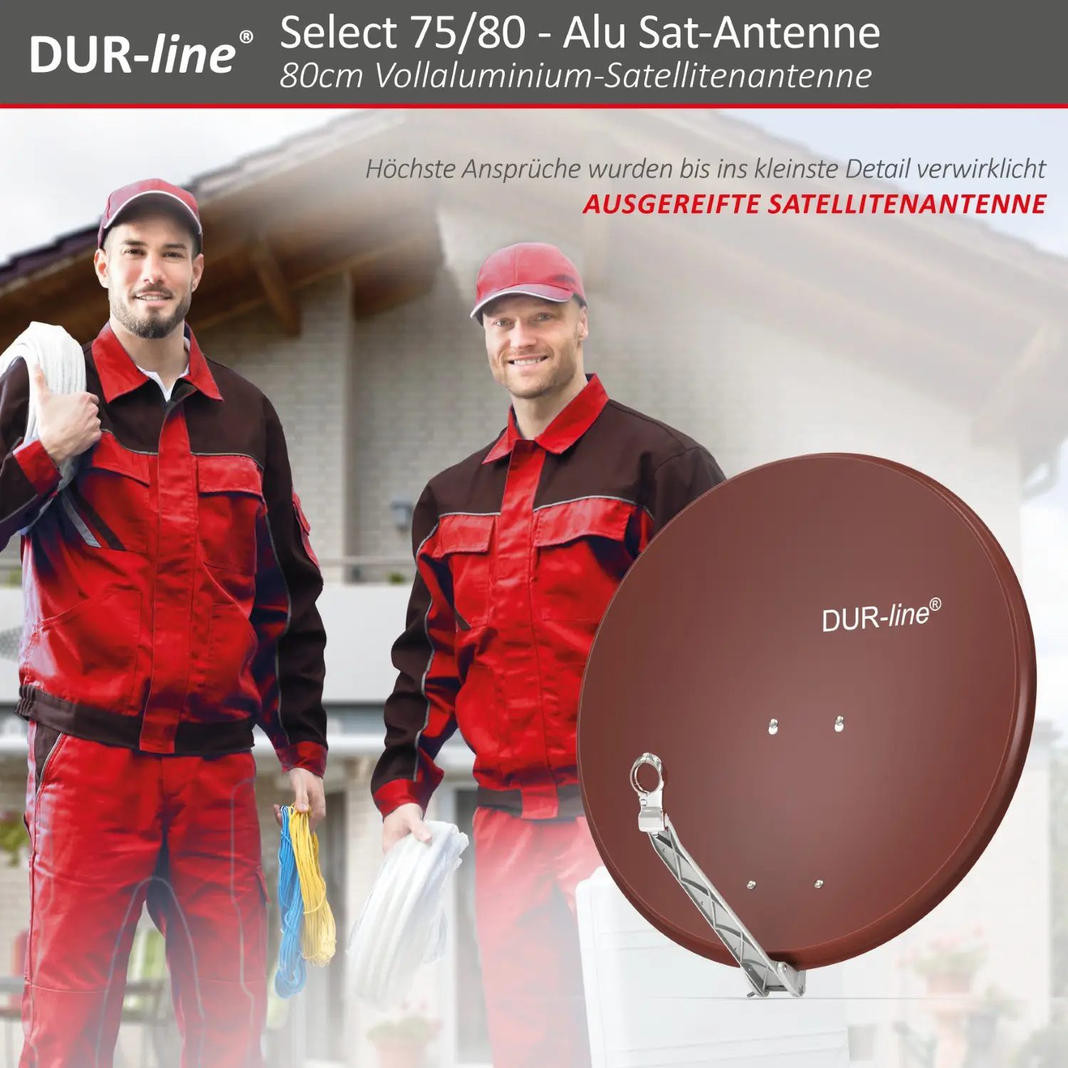 DUR-line Select 75/80 Rot - Alu Sat-Reflektor DUR-line Select 75/80 Rot - Alu Sat-Reflektor