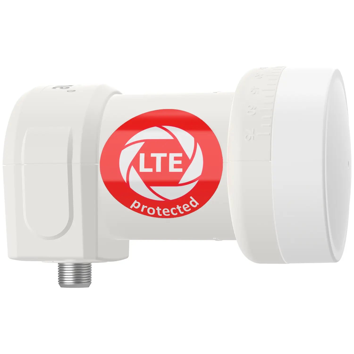DUR-line +Ultra Single white LNB – Perspektive von vorn B-Ware: DUR-line +Ultra Single white - LNB