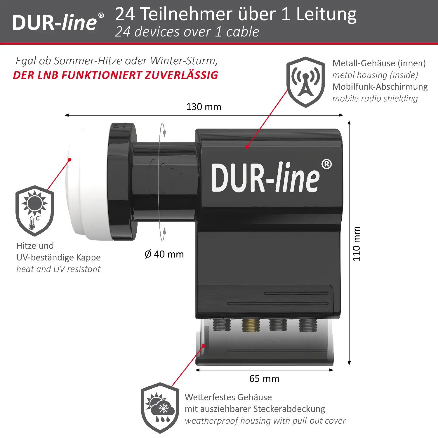 DUR-line UK 124-3L dCSS - Unicable LNB
