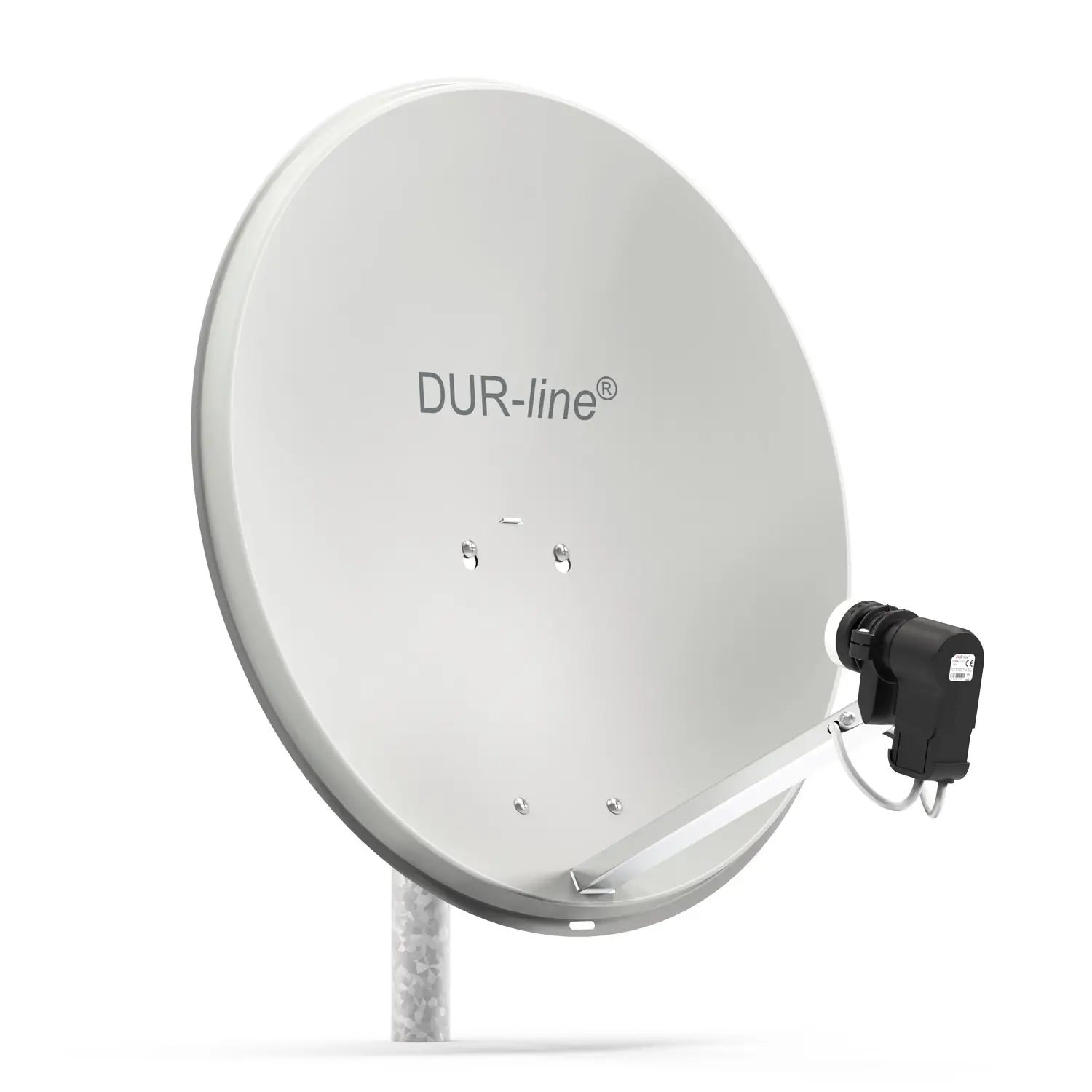 DUR-line MDA 60 Hellgrau - Digiatale 2 Teilnehmer Satellitenschüssel Komplett-Anlage mit +Ultra Twin - LNB DUR-line MDA 60 Hellgrau - Digiatale 2 Teilnehmer Satellitenschüssel Komplett-Anlage mit +Ultra Twin - LNB