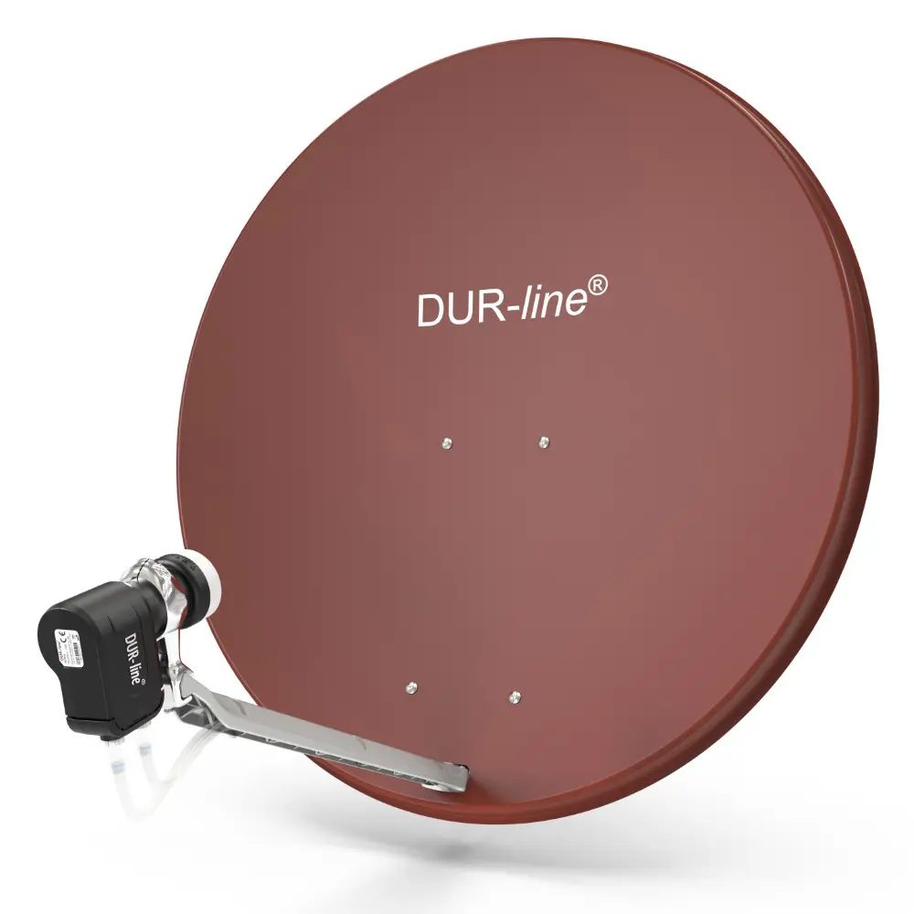 DUR-line Select 85/90 Rot - Sat-Komplettanlage mit Twin LNB