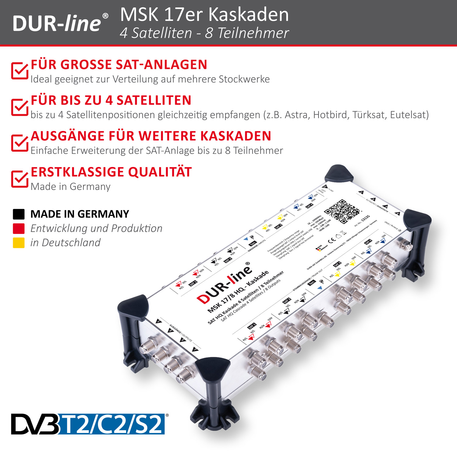 DUR-line MSK 17/8 HQ - Kaskade – Produktmerkmale im Überblick