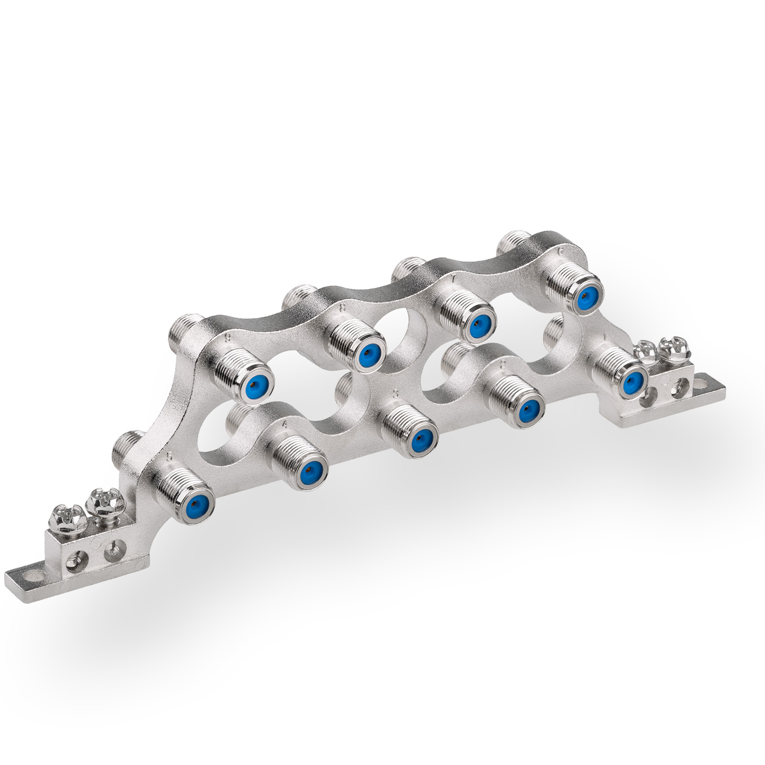 DUR-line DEB 9 Guss Erdungsblock – Produktansicht mit Schlagschatten DUR-line DEB 9 Guss - Erdungsblock