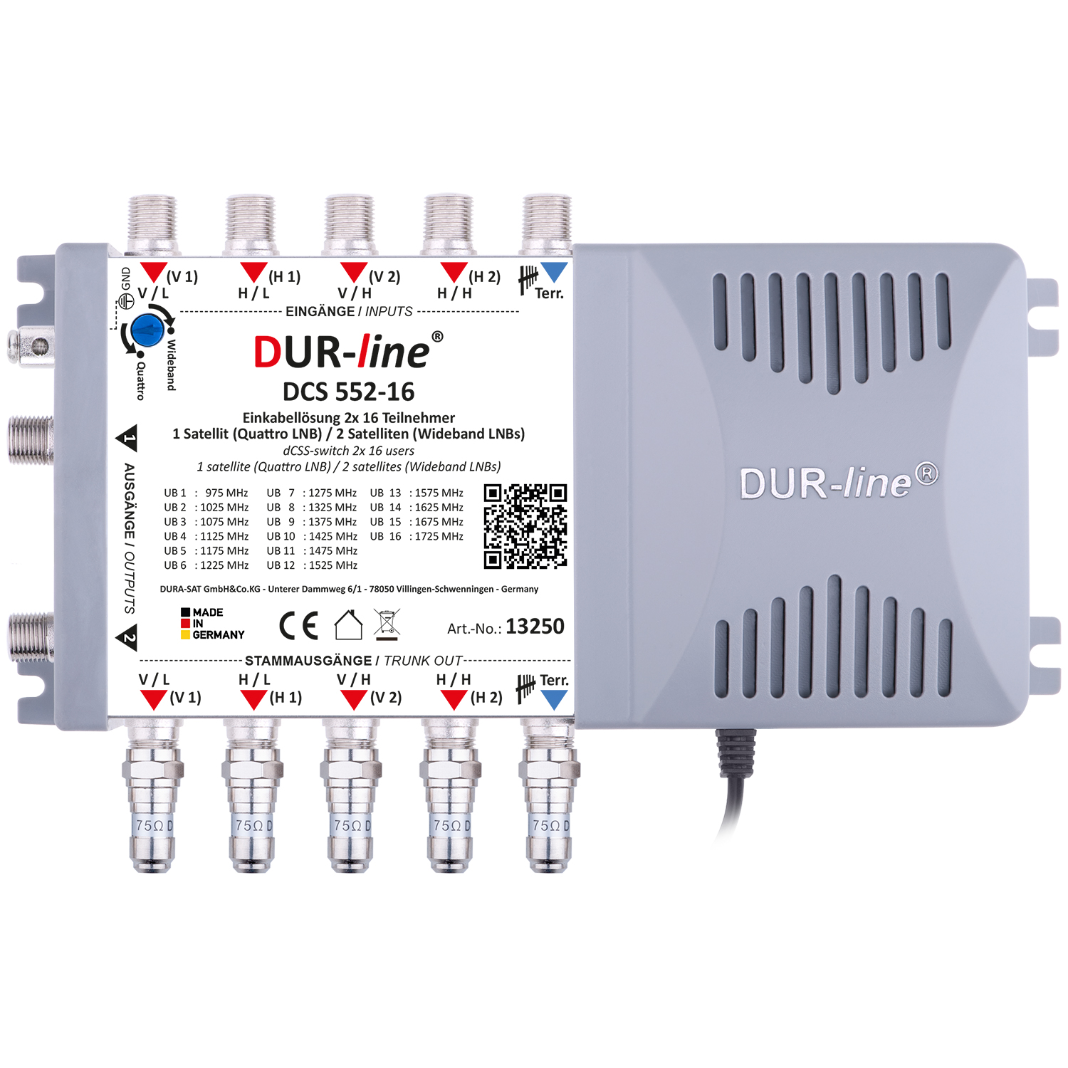 DUR-line DCS 552-16 - Einkabellösung – Produktansicht DUR-line DCS 552-16 - Einkabellösung – Produktansicht