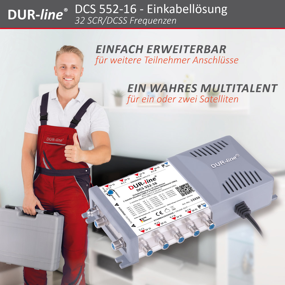 DUR-line DCS 552-16 - Einkabellösung – im Einsatz DUR-line DCS 552-16 - Einkabellösung – im Einsatz