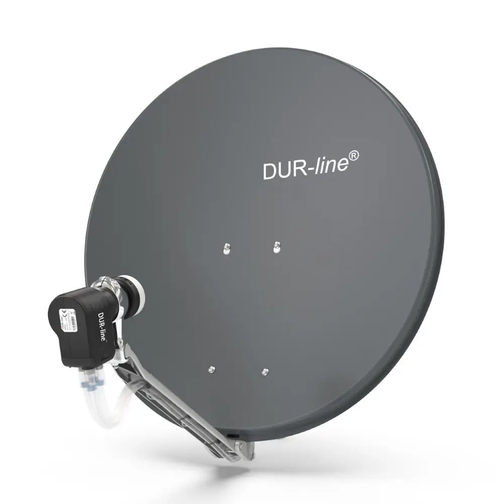 DUR-line Select 75/80 Anthrazit - Sat-Komplettanlage mit Quad LNB