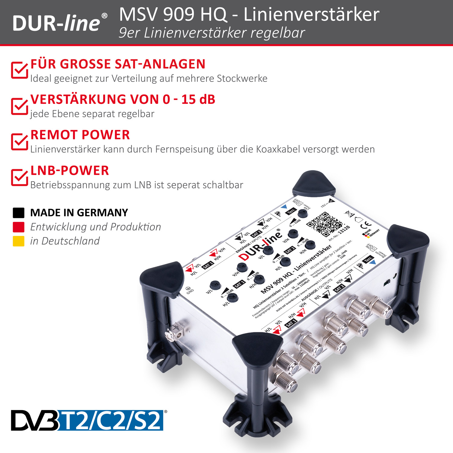 DUR-line MSV 909 HQ - Linienverstärker – Produktmerkmale im Überblick