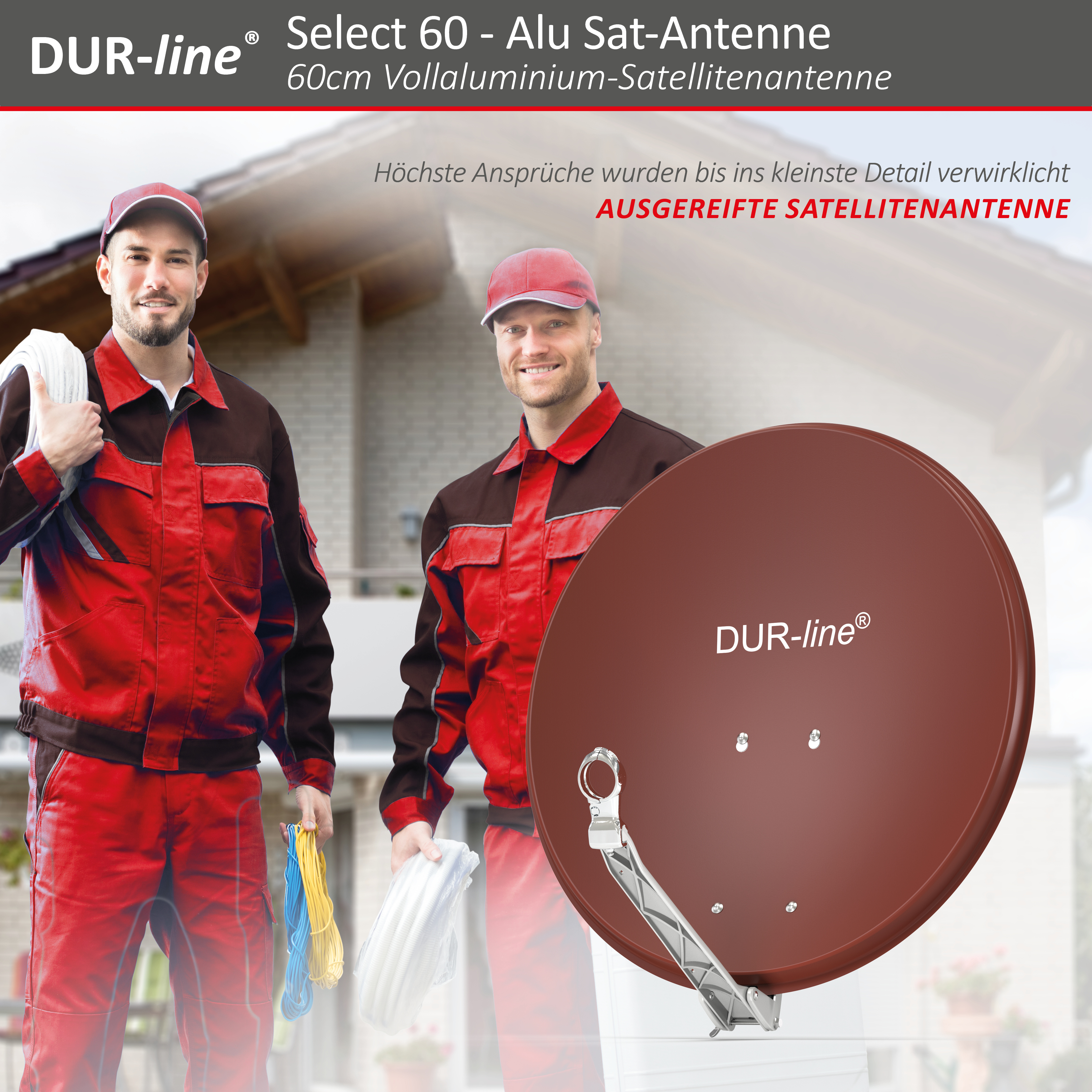 DUR-line Select 60/65 Rot - Alu Sat-Reflektor DUR-line Select 60/65 Rot - Alu Sat-Reflektor