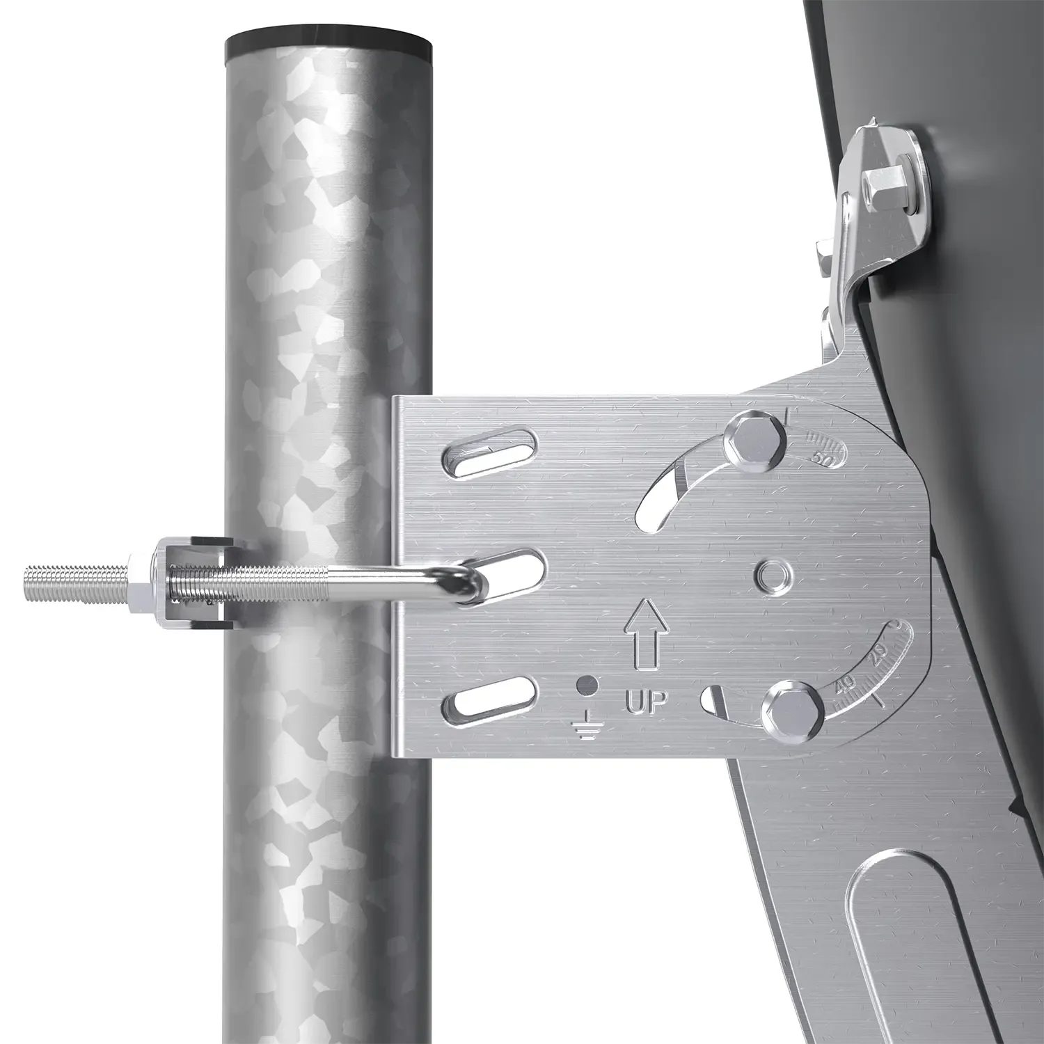 DUR-line MDA 60 Anthrazit Alu Sat-Reflektor – Detailansicht