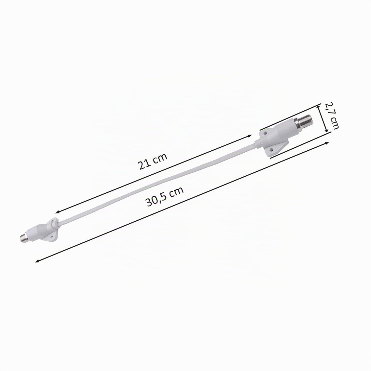 DUR-line FD Profi M – Abmessungen 21 cm Kabel, 30,5 cm gesamt