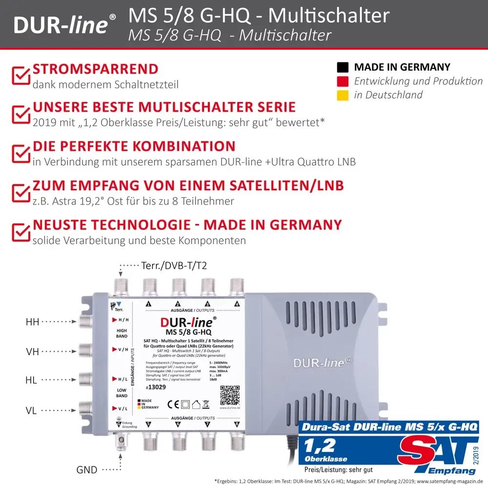 DUR-line MS G-HQ Multischalter – Highlights und Ausstattung im Überblick DUR-line MS G-HQ - Multischalter