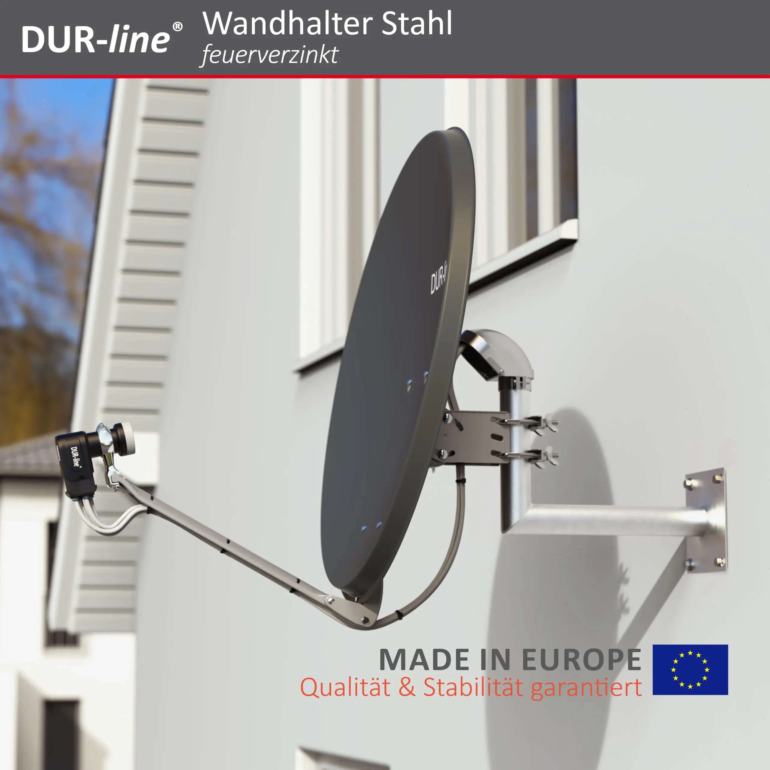 DUR-line WHSF Stahl-Wandhalter – Anwendungsbeispiel im Einsatz y