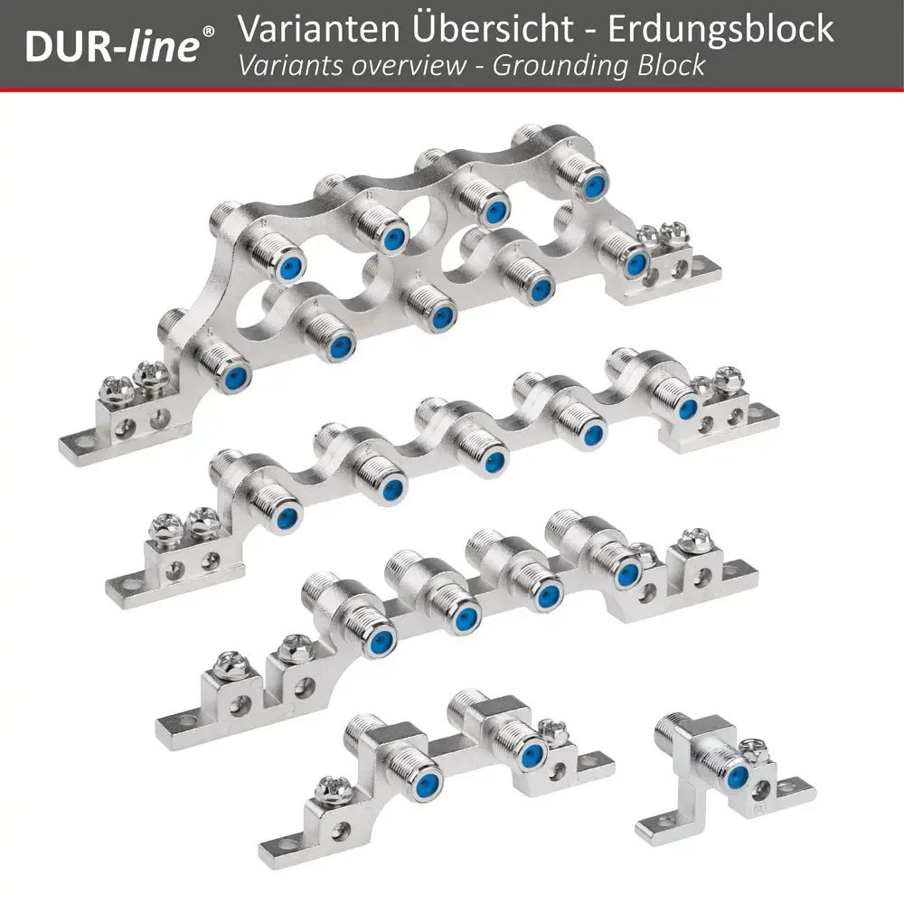 DUR-line DEB 1 Guss Erdungsblock – Serienübersicht der Varianten DUR-line DEB 1 Guss Erdungsblock – Serienübersicht der Varianten