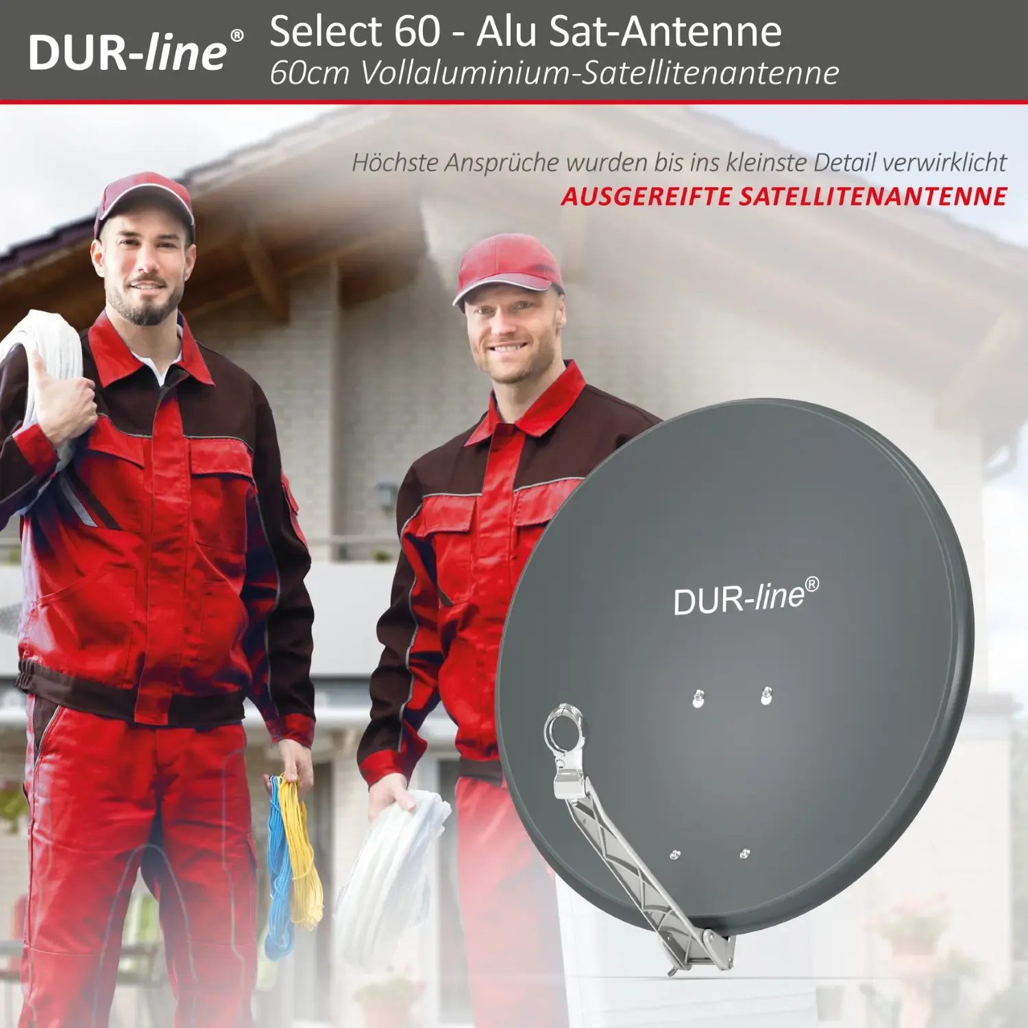 DUR-line Select 60/65 Anthrazit - Alu Sat-Reflektor DUR-line Select 60/65 Anthrazit - Alu Sat-Reflektor