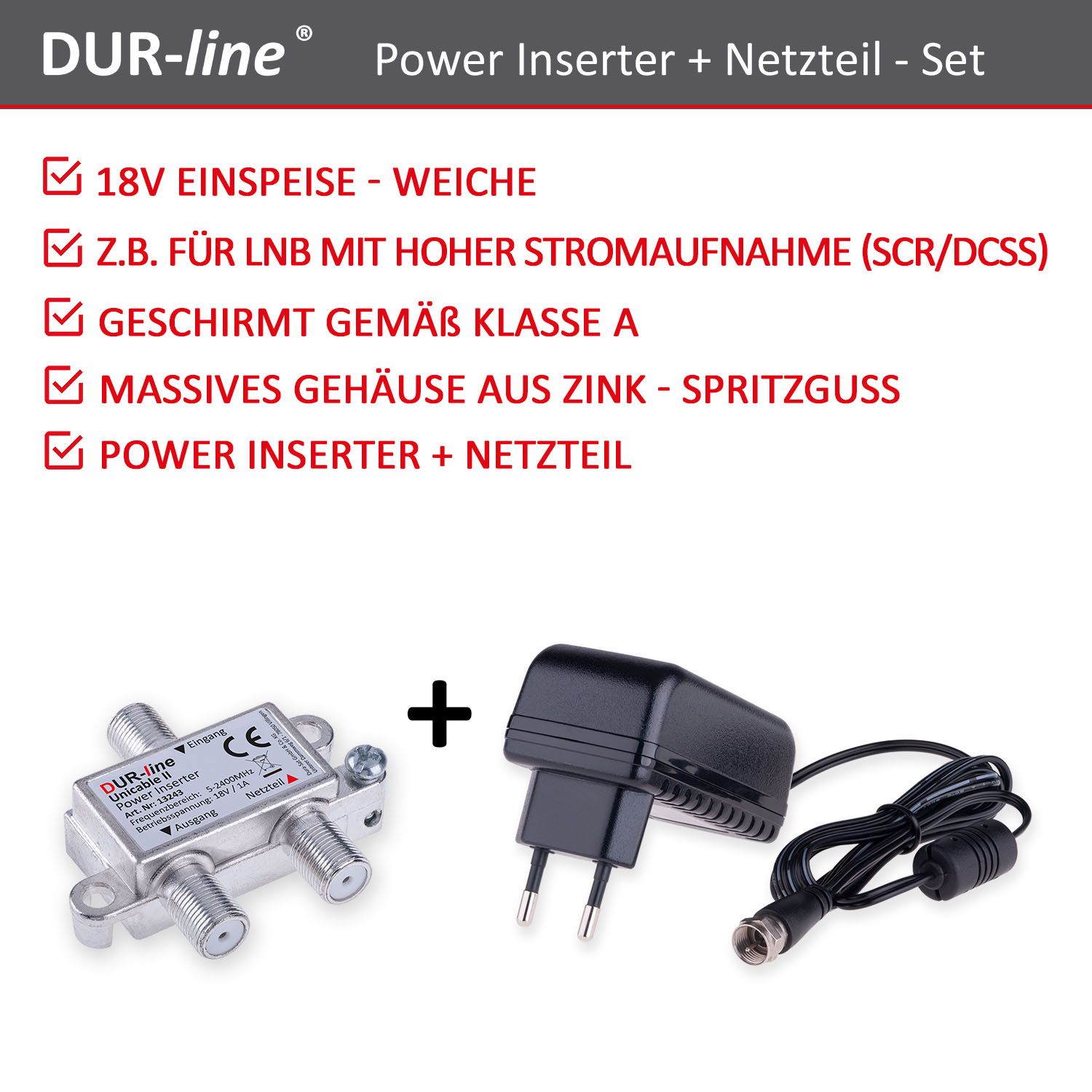 DUR-line DPI + Netzteil – Highlights des Power-Inserter-Sets